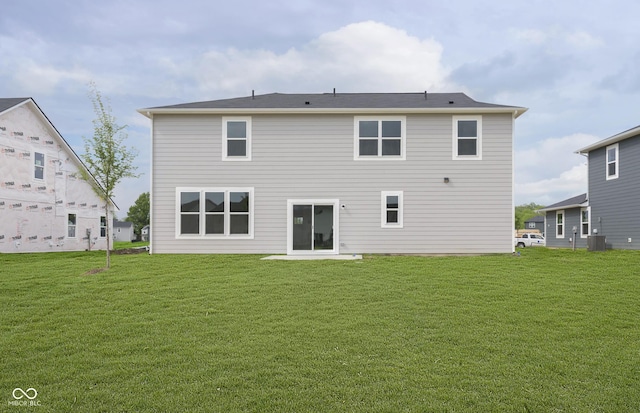 827 Allandale Ave, Westfield, IN 46074 - back of house with a lawn and central AC
