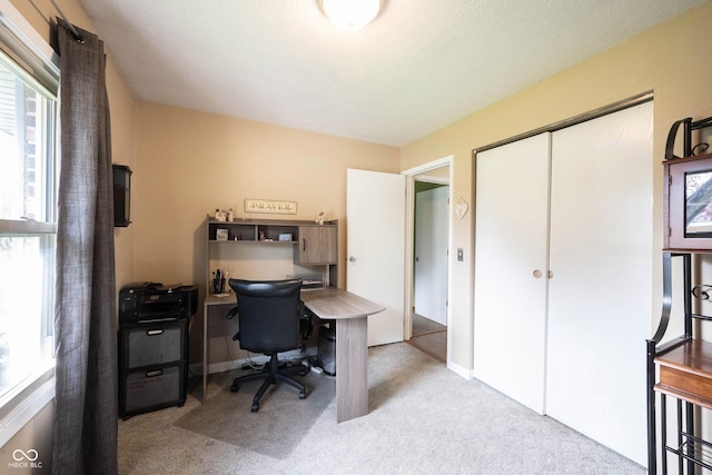 30 Sleepy Hollow Ct, Westfield, IN 46074 - carpeted home office with baseboards and plenty of natural light