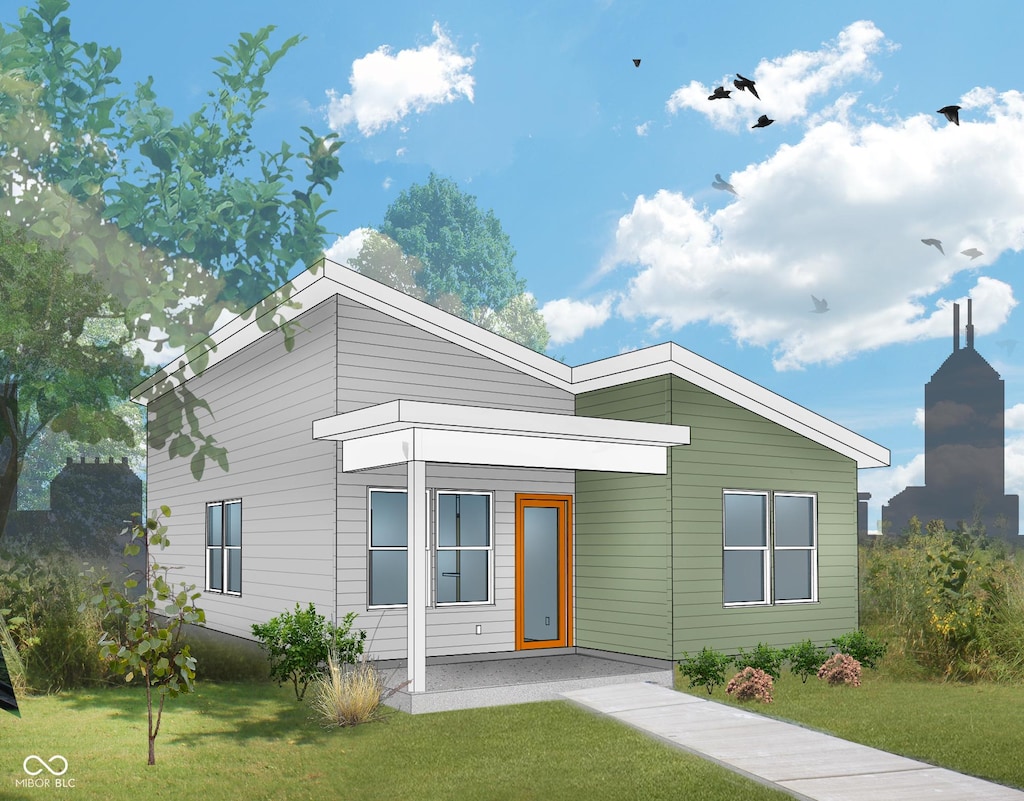 1652 Roosevelt Ave, Indianapolis, IN 46218 - view of front facade with a front lawn