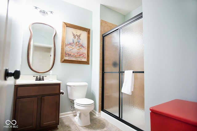 1060 Cape Coral Dr, Cicero, IN 46034 - full bath with a shower stall, vanity, baseboards, and toilet