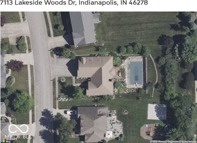 7113 Lakeside Woods Dr, Indianapolis, IN 46278 - aerial overview of property's location
