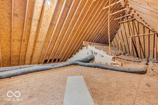 7113 Lakeside Woods Dr, Indianapolis, IN 46278 - view of unfinished attic