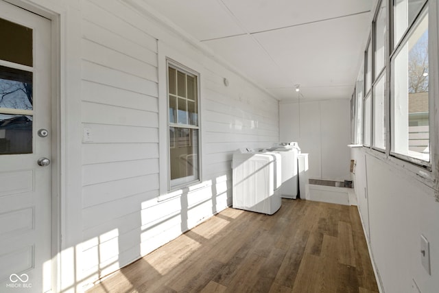67 S 9th Ave, Beech Grove, IN 46107 - washroom with washer / dryer, wood finished floors, and laundry area