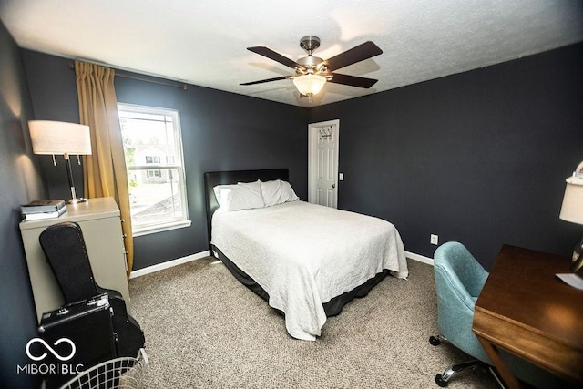 3896 Woods Bay Ln, Plainfield, IN 46168 - carpeted bedroom featuring baseboards and ceiling fan