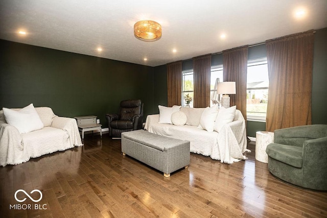 3896 Woods Bay Ln, Plainfield, IN 46168 - living room with baseboards and wood finished floors