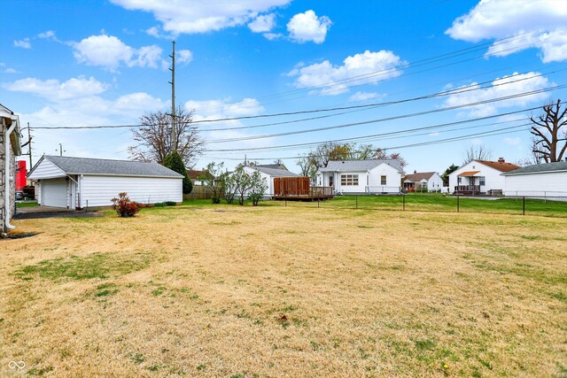 1194 S Faculty Dr, Indianapolis, IN 46241 - view of yard featuring an outbuilding and fence