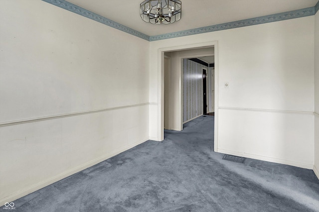 1194 S Faculty Dr, Indianapolis, IN 46241 - carpeted empty room with a notable chandelier and baseboards