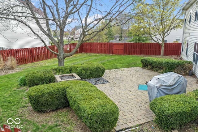 5817 Thompson Park Blvd, Indianapolis, IN 46237 - view of yard with a patio and a fenced backyard