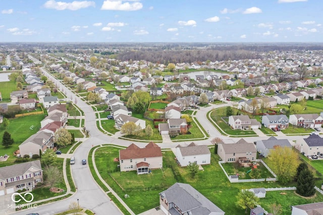 5817 Thompson Park Blvd, Indianapolis, IN 46237 - aerial view featuring a residential view
