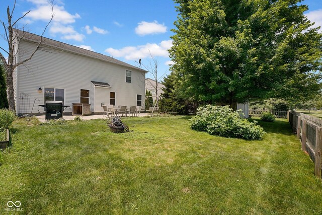 1280 Summer Ridge Ln, Brownsburg, IN 46112 - view of yard featuring a patio and an outdoor fire pit