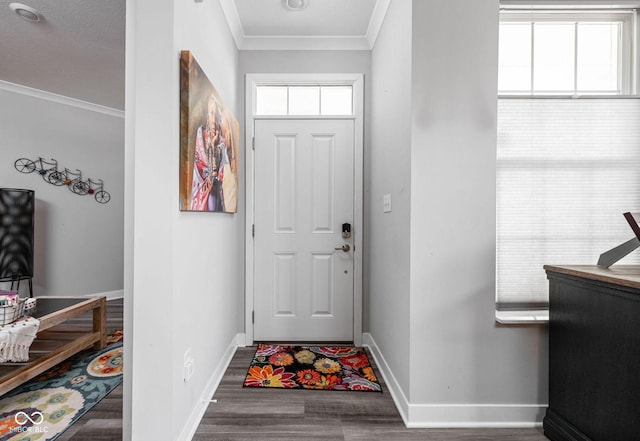 17302 Graley Pl, Westfield, IN 46074 - foyer entrance with wood finished floors, baseboards, and ornamental molding