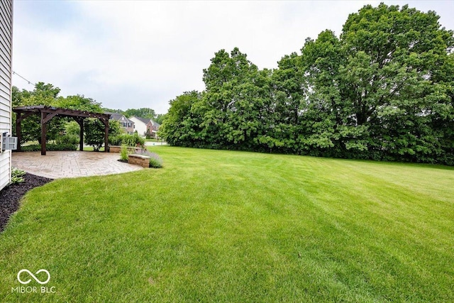 11648 Stickney Ct, Fishers, IN 46037 - view of grassy yard with a pergola and a patio