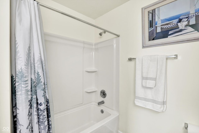 950 Redwood Dr, Franklin, IN 46131 - bathroom featuring shower / bathtub combination with curtain