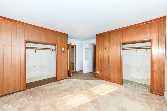 2001 S I St, Elwood, IN 46036 - unfurnished bedroom with wood walls and carpet flooring