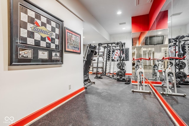 290 Breakwater Dr, Fishers, IN 46037 - exercise area featuring recessed lighting