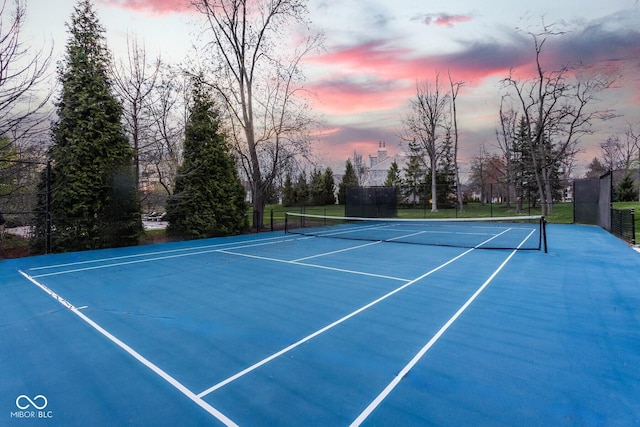 290 Breakwater Dr, Fishers, IN 46037 - view of tennis court with fence and community basketball court