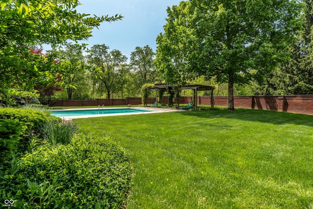 290 Breakwater Dr, Fishers, IN 46037 - view of pool with a pergola and view of wooded area