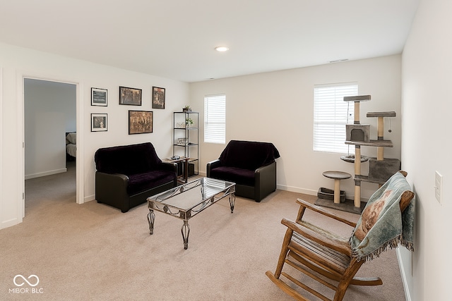1573 Vera Blvd, Danville, IN 46122 - living area featuring light carpet and recessed lighting