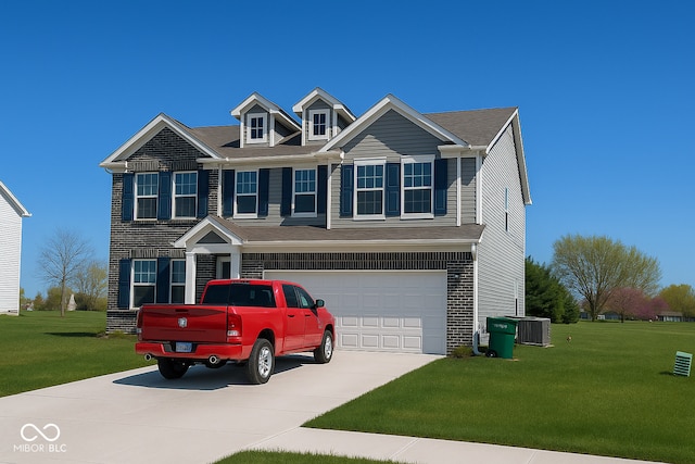 1573 Vera Blvd, Danville, IN 46122 - view of front of property featuring concrete driveway, a garage, and a front yard