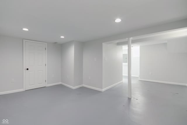 1125 N Colorado Ave, Indianapolis, IN 46201 - finished basement with recessed lighting and baseboards
