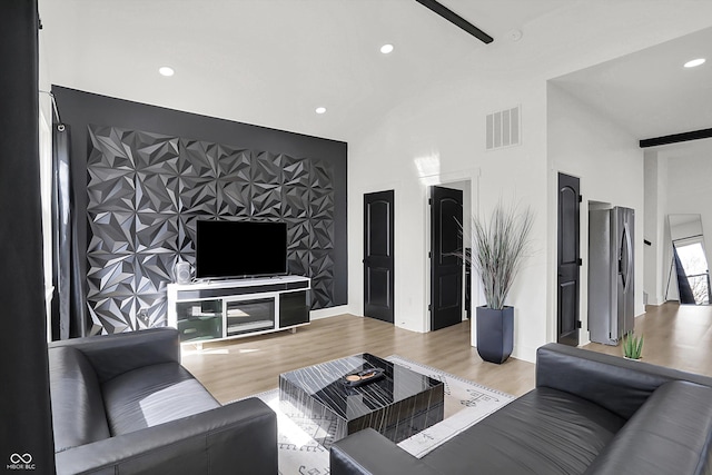 1818 Orleans St, Indianapolis, IN 46203 - living area featuring recessed lighting, visible vents, and wood finished floors