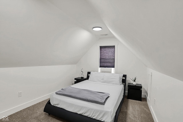 1818 Orleans St, Indianapolis, IN 46203 - carpeted bedroom with visible vents, baseboards, and vaulted ceiling