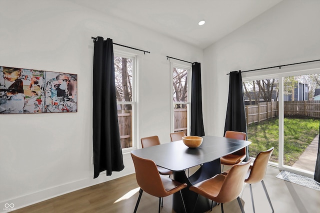 1818 Orleans St, Indianapolis, IN 46203 - dining room featuring baseboards, recessed lighting, and wood finished floors