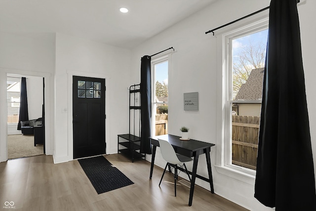 1818 Orleans St, Indianapolis, IN 46203 - entryway with baseboards, recessed lighting, and wood finished floors
