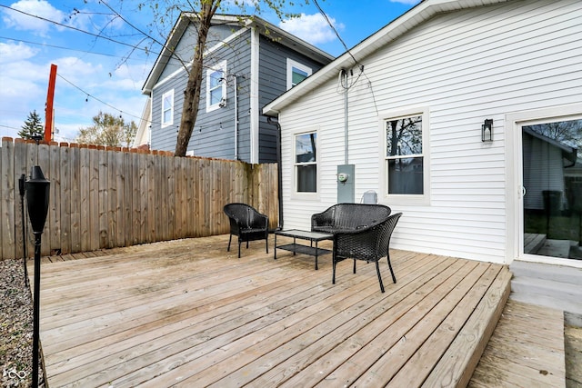 1818 Orleans St, Indianapolis, IN 46203 - wooden terrace featuring fence