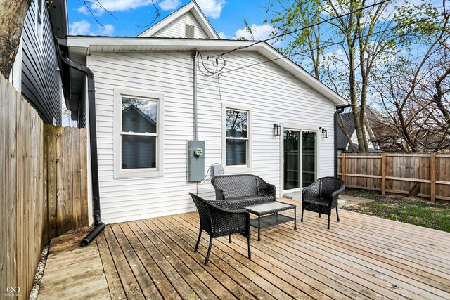 1818 Orleans St, Indianapolis, IN 46203 - deck with a fenced backyard