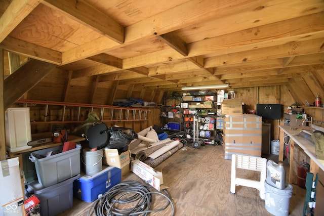 view of storage area