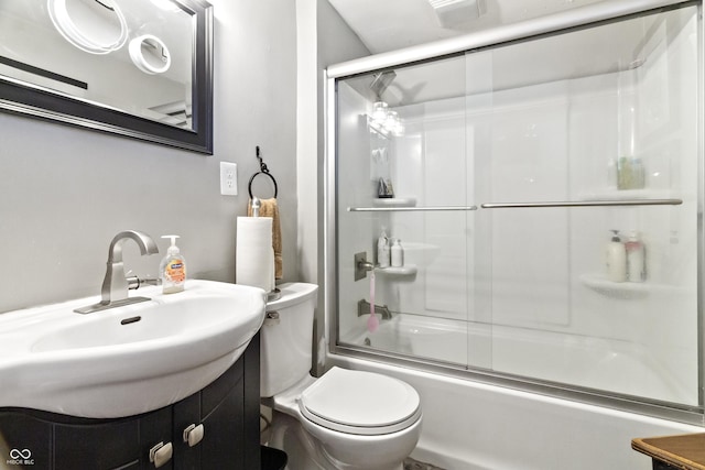2790 W 50th St, Marion, IN 46953 - bathroom with toilet, bath / shower combo with glass door, and vanity