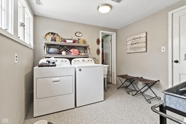 2790 W 50th St, Marion, IN 46953 - clothes washing area with visible vents, laundry area, and washer and dryer