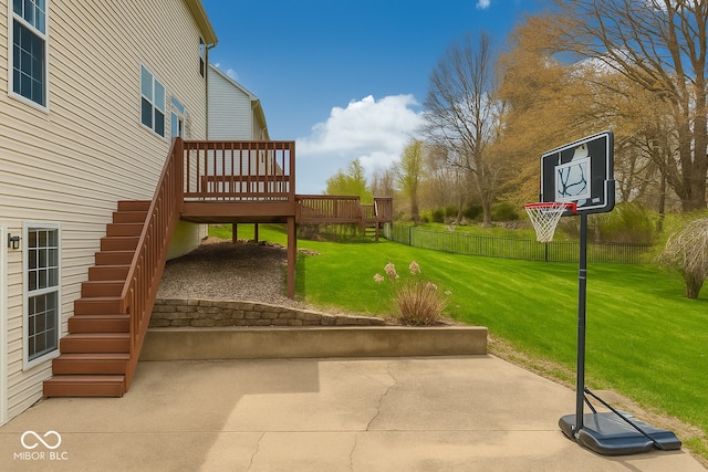 3724 Jonathan Rdg, Columbus, IN 47201 - view of patio with stairs and a deck