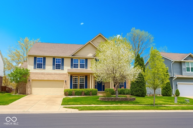 3724 Jonathan Rdg, Columbus, IN 47201 - traditional-style home featuring a garage, concrete driveway, and a front yard