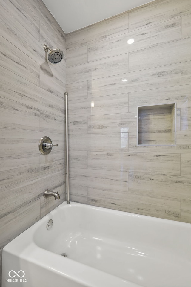 full bathroom featuring bathtub / shower combination