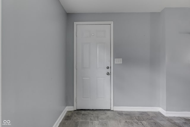entryway with baseboards