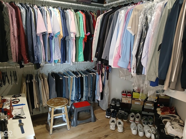5983 Clearview Dr, Carmel, IN 46033 - walk in closet featuring wood finished floors
