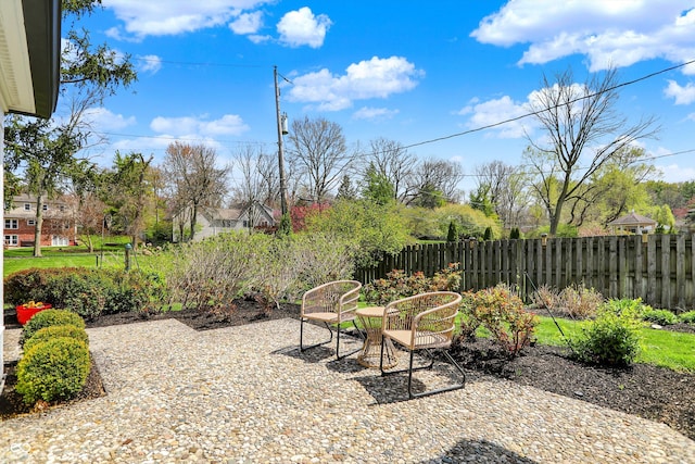 view of patio with fence
