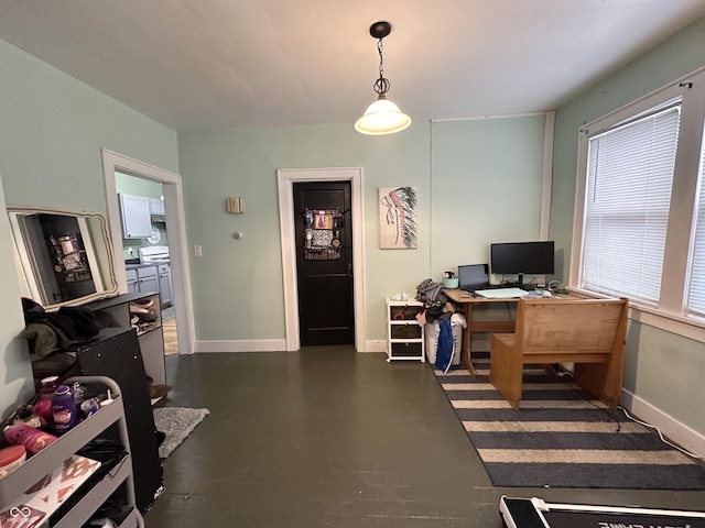 office with baseboards