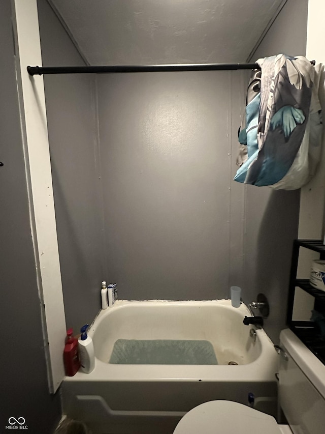 full bath with shower / tub combination and toilet