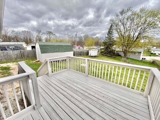 110 Renee Dr, Ellettsville, IN 47429 - deck featuring a storage shed