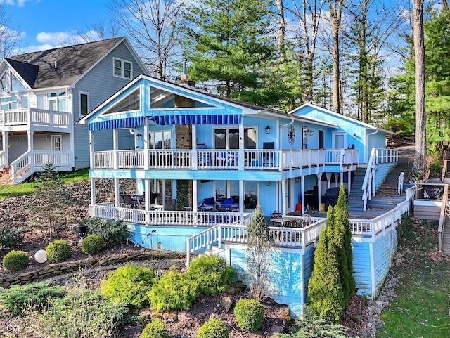 7003 Eagle Dr, Nineveh, IN 46164 - rear view of house with an outdoor pool and a patio area