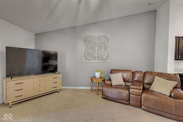 4323 Stubbington Ln, Indianapolis, IN 46239 - living room featuring light carpet and baseboards