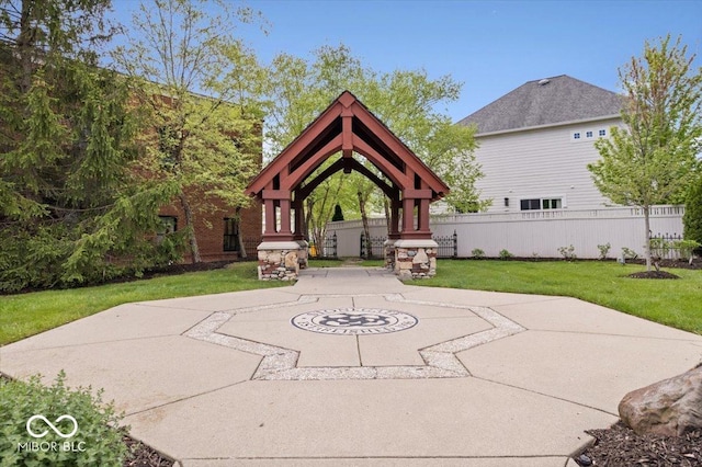 7638 Beekman Ter, Zionsville, IN 46077 - view of patio featuring a gazebo