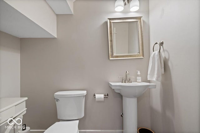 7638 Beekman Ter, Zionsville, IN 46077 - half bathroom with toilet and baseboards