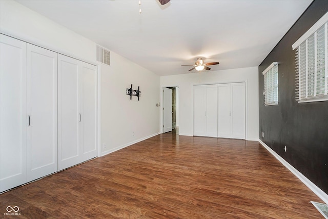 701 Hawthorn Rd, New Castle, IN 47362 - unfurnished bedroom featuring wood finished floors and ceiling fan