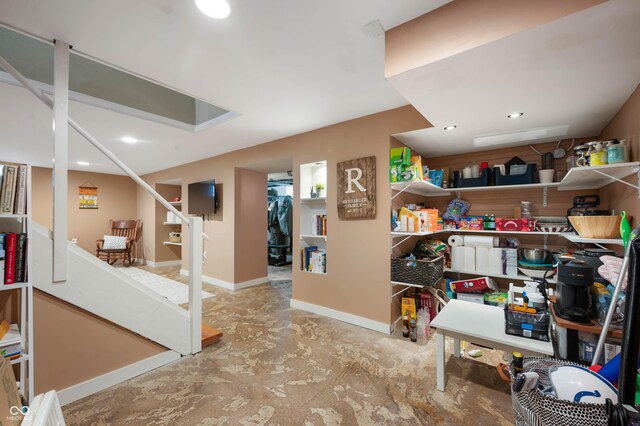 view of storage area