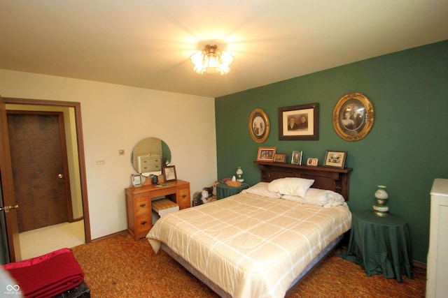 view of carpeted bedroom