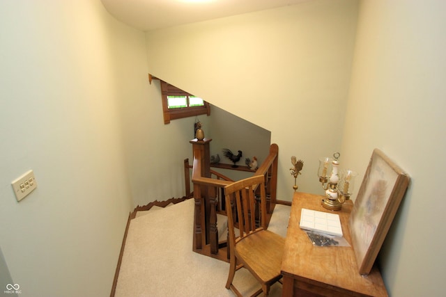 office featuring baseboards and carpet